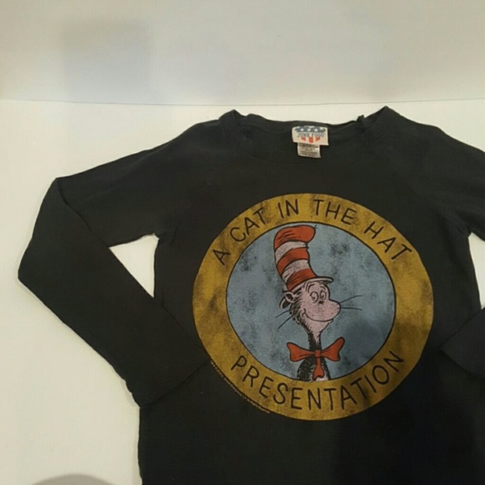 JUNK FOOD CAT IN THE HAT SIZE S 6-7